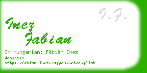 inez fabian business card